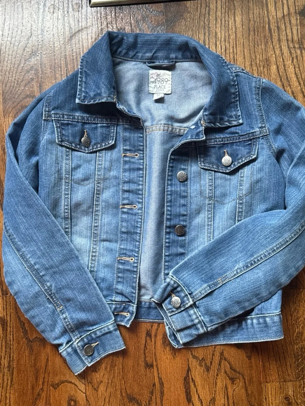 The Children's Place Girls' Blue Denim Jacket size 14